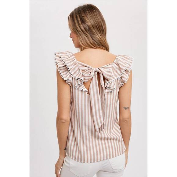 NEW BLUIVY journey stripe blouse in coco - Picture 3 of 4